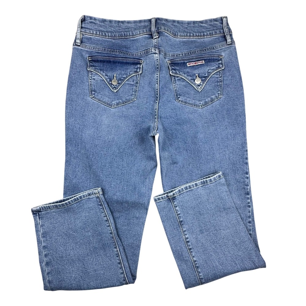 Hudson Los Angeles Beth Baby Bootcut‎ Jeans Medium Wash Flap Pocket Size 12